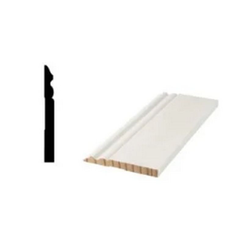 Primed Finger-Jointed Base Molding WM 5180 9/16 in. x 5-1/4 in. x 16ft.