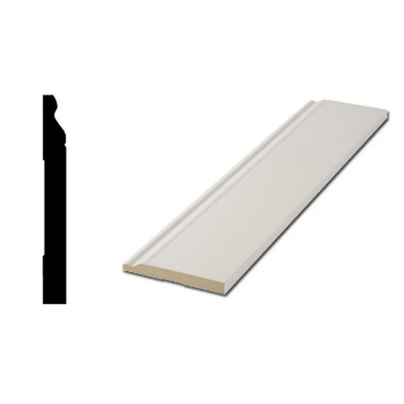 Primed Finger-Jointed Base Molding WM688 5/8 in. x 5-1/4 in. 6 PC OF 16FT