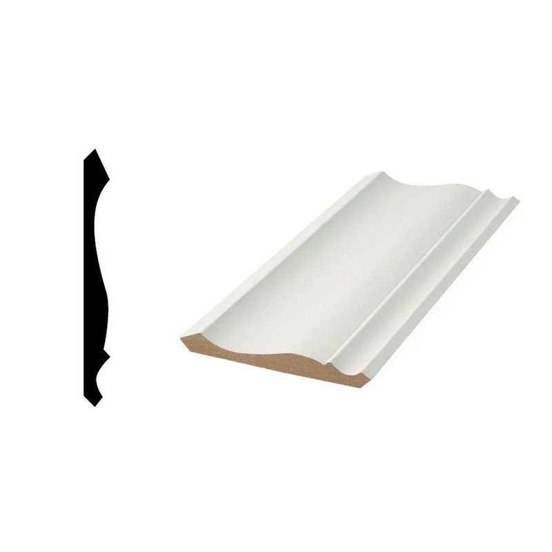 Primed Finger-Jointed Crown Molding 9/16 in. x 5-1/4 in. x 16ft